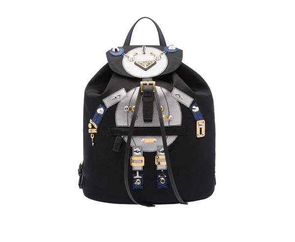 プラダスーパーコピー【2017新作入荷】Fabric backpack with Robot motif☆大人かわいい 7070803